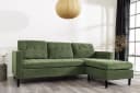 riess-ambiente Ecksofa STOCKHOLM 220cm Grün Cordbezug Federkern Bild 4