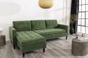 riess-ambiente Ecksofa STOCKHOLM 220cm Grün Cordbezug Federkern Bild 5