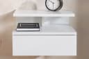 riess-ambiente Nachttisch FLOATING 35cm weiß · hängendes Regal mit Schublade Bild 3