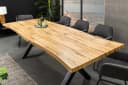 riess-ambiente Baumkantentisch WILD 160-200cm Wildeichen-Optik Ausziehbarer Esstisch Bild 1