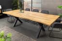 riess-ambiente Baumkantentisch WILD 160-200cm Wildeichen-Optik Ausziehbarer Esstisch Bild 2