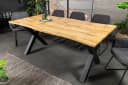 riess-ambiente Baumkantentisch WILD 160-200cm Wildeichen-Optik Ausziehbarer Esstisch Bild 3