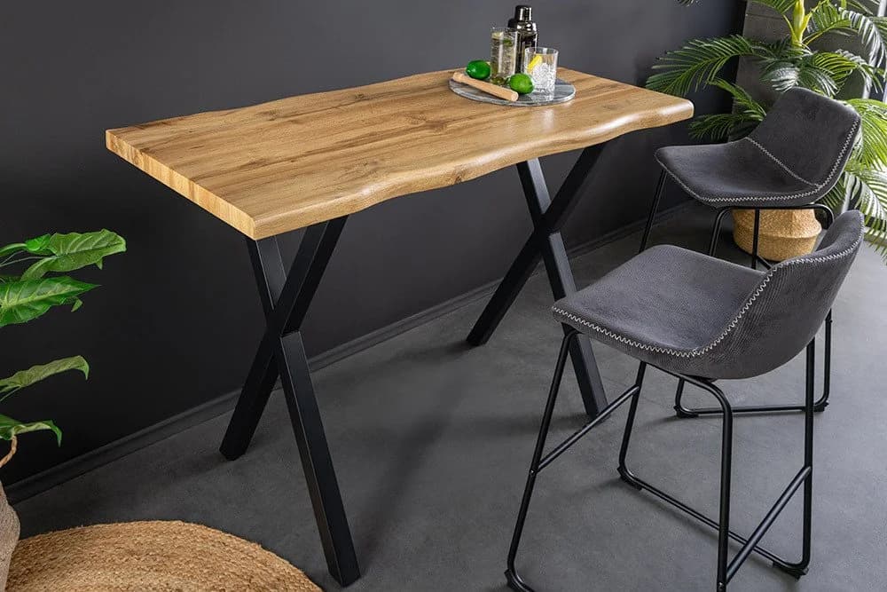 riess-ambiente Bartisch WILD 120cm Braun/Schwarz Wildeichen-Optik - Bild 2
