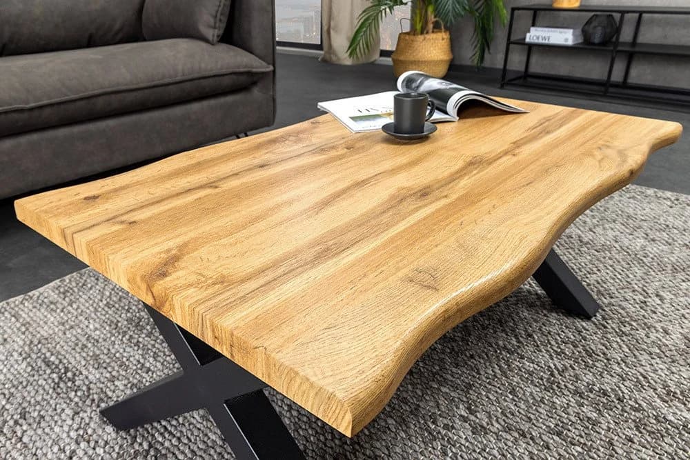 riess-ambiente Couchtisch WILD Wildeichen-Optik X-Gestell - Bild 2