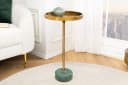 riess-ambiente Beistelltisch TRAYFUL 60cm Messing Antik Grün Marmor Bild 2