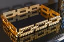 riess-ambiente Dekotablett VARIATION 40cm Gold Schwarz Metall Glas Bild 1