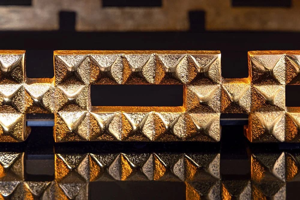 riess-ambiente Dekotablett VARIATION 40cm Gold Schwarz Metall Glas - Bild 3