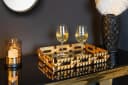 riess-ambiente Dekotablett VARIATION 40cm Gold Schwarz Metall Glas Bild 5