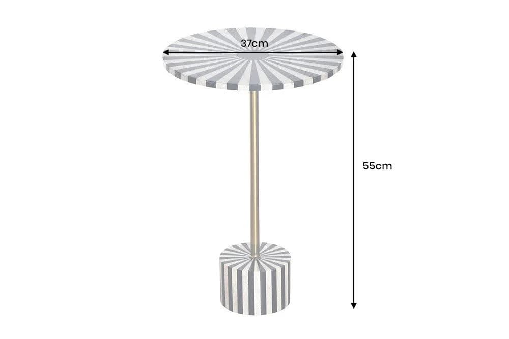 riess-ambiente Beistelltisch HARMONY NATURE 60cm Mosaik Schwarz/Weiß - Bild 4