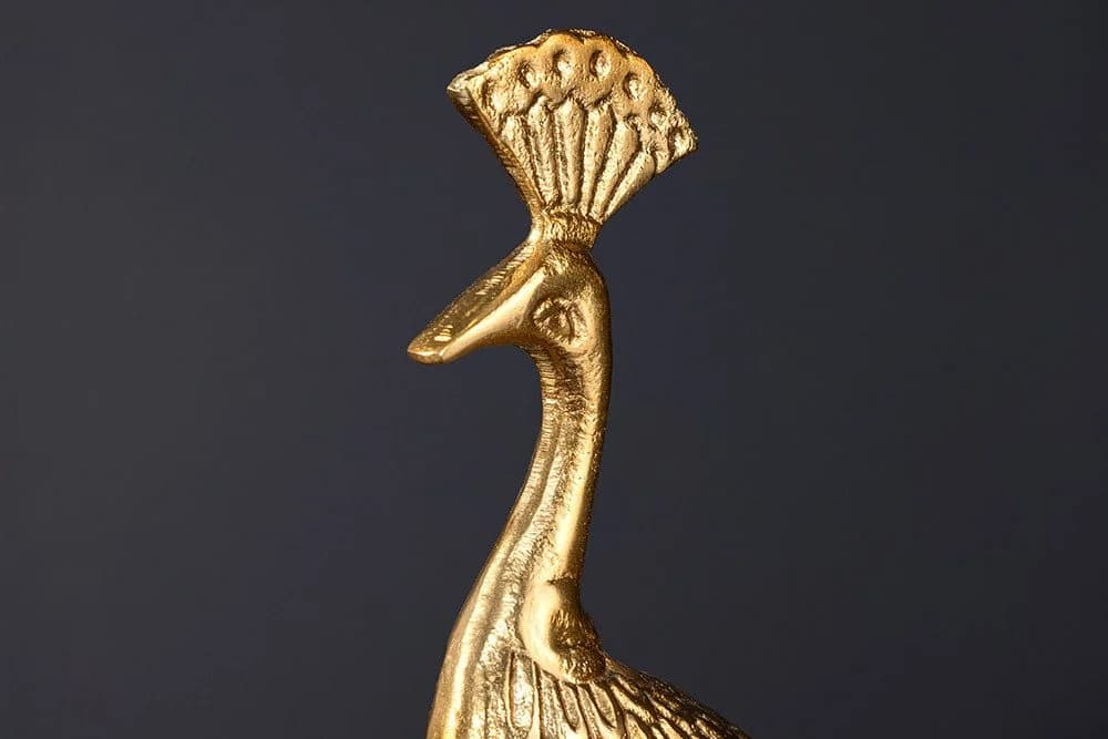 riess-ambiente Dekoschale WILDLIFE PEACOCK 40cm Gold Pfauen-Design - Bild 3