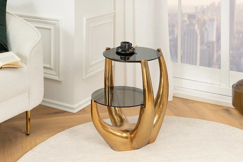 riess-ambiente Beistelltisch LEVELS 50cm Gold Antik Schwarz - Bild 2