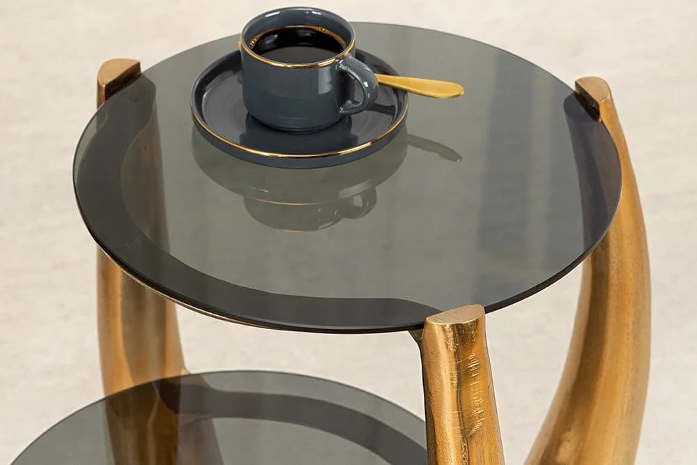 riess-ambiente Beistelltisch LEVELS 50cm Gold Antik Schwarz - Bild 4
