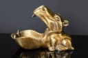 riess-ambiente Dekoschale HIPPO 30cm Messing Gold Tier-Design Schlüsselaufbewahrung Bild 3