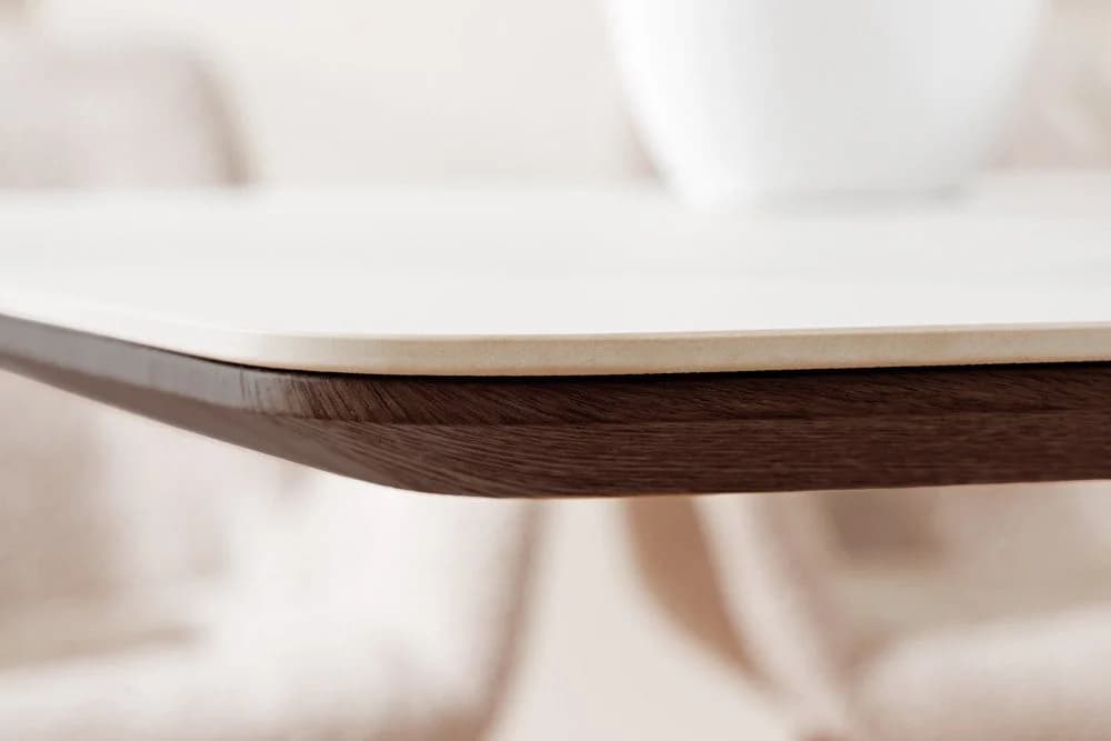 riess-ambiente Säulen-Esstisch UNIQUE 200cm Weiß/Braun Keramik - Bild 5