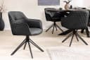 riess-ambiente Polsterstuhl EUPHORIA Schwarz Leder Retro Bild 1