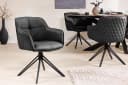 riess-ambiente Polsterstuhl EUPHORIA Schwarz Leder Retro Bild 2