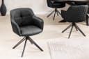 riess-ambiente Polsterstuhl EUPHORIA Schwarz Leder Retro Bild 3