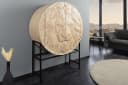 riess-ambiente Highboard LION 140cm Weiß Schwarz Löwenkopf-Design Bild 2