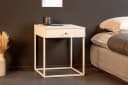 riess-ambiente Nachttisch SLIM LINE 50cm weiß Metall mit Schublade Industrial Design Bild 1