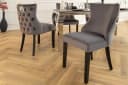 riess-ambiente Esszimmerstuhl CASTLE DELUXE Grau Chesterfield-Design Bild 4
