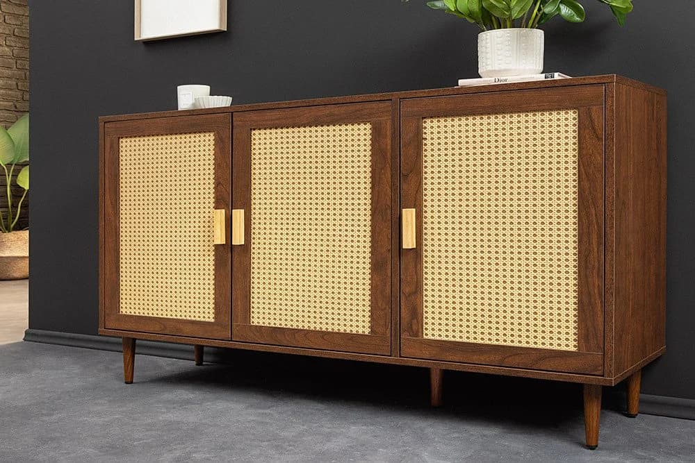 riess-ambiente Sideboard VIENNA 120cm braun Retro-Kommode mit Wiener Geflecht