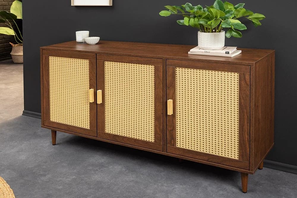 riess-ambiente Sideboard VIENNA 120cm braun Retro-Kommode mit Wiener Geflecht - Bild 2