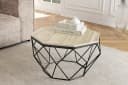riess-ambiente Couchtisch DIAMOND Travertin Beige Schwarz Achterckig Bild 2