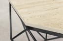 riess-ambiente Couchtisch DIAMOND Travertin Beige Schwarz Achterckig Bild 4