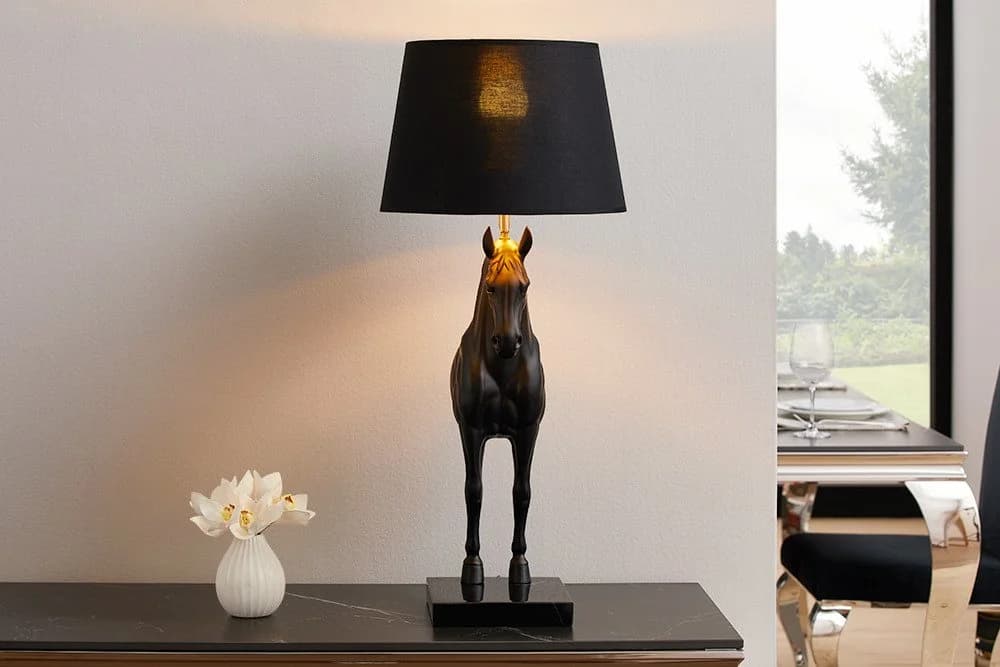 riess-ambiente Tischleuchte BLACK BEAUTY 75cm Schwarz Gold - Bild 3