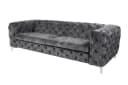 riess-ambiente 3-Sitzer Sofa Modern Barock Grau Samt Chesterfield Bild 1