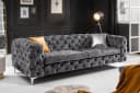 riess-ambiente 3-Sitzer Sofa Modern Barock Grau Samt Chesterfield Bild 2