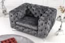 riess-ambiente Chesterfield-Sessel MODERN BAROCK Dunkelgrau Samt Bild 2