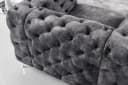 riess-ambiente Chesterfield-Sessel MODERN BAROCK Dunkelgrau Samt Bild 4