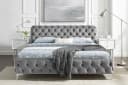 riess-ambiente Polsterbett MODERN BAROCK 180x200cm grau Samt Bild 1