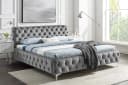 riess-ambiente Polsterbett MODERN BAROCK 180x200cm grau Samt Bild 2