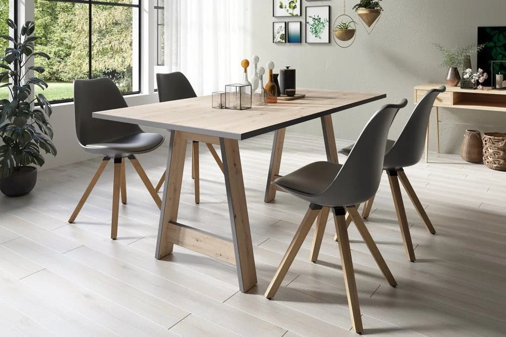 riess-ambiente Esstisch LOFT 160cm Eichen-Design Anthrazit Kanten - Bild 2
