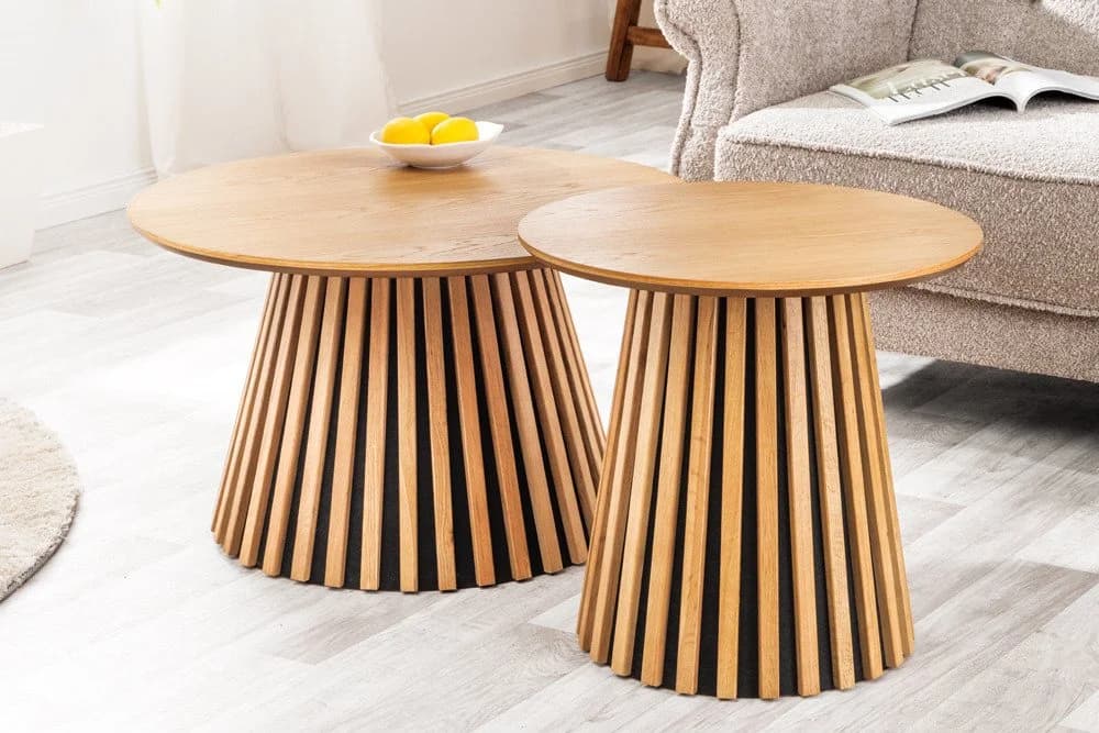 riess-ambiente Couchtisch VALHALLA WOOD 50cm rund Eiche Japandi - Bild 3