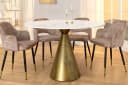 riess-ambiente Esstisch ELEGANCIA weiß Marmor Messing Gold Bild 2