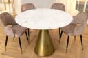 riess-ambiente Esstisch ELEGANCIA weiß Marmor Messing Gold Bild 3