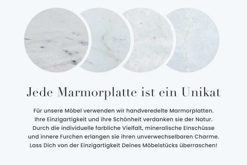 riess-ambiente Esstisch ELEGANCIA weiß Marmor Messing Gold - Bild 4