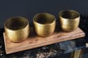 riess-ambiente Dekoschale ORIENT 45cm gold 3er-Set mit Massivholz-Tablett Bild 2