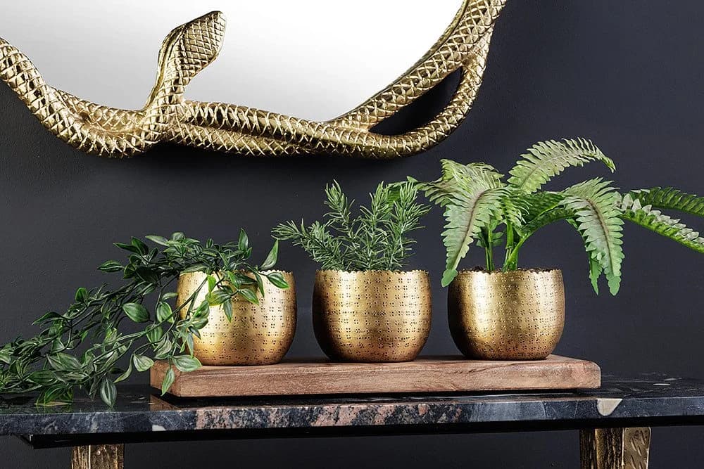 riess-ambiente Dekoschale ORIENT 45cm gold 3er-Set mit Massivholz-Tablett - Bild 3