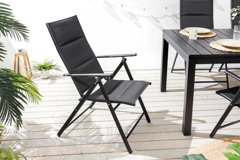 riess-ambiente Gartenstuhl COMFORT LINE Anthrazit zusammenklappbarer Hochlehner - Bild 3