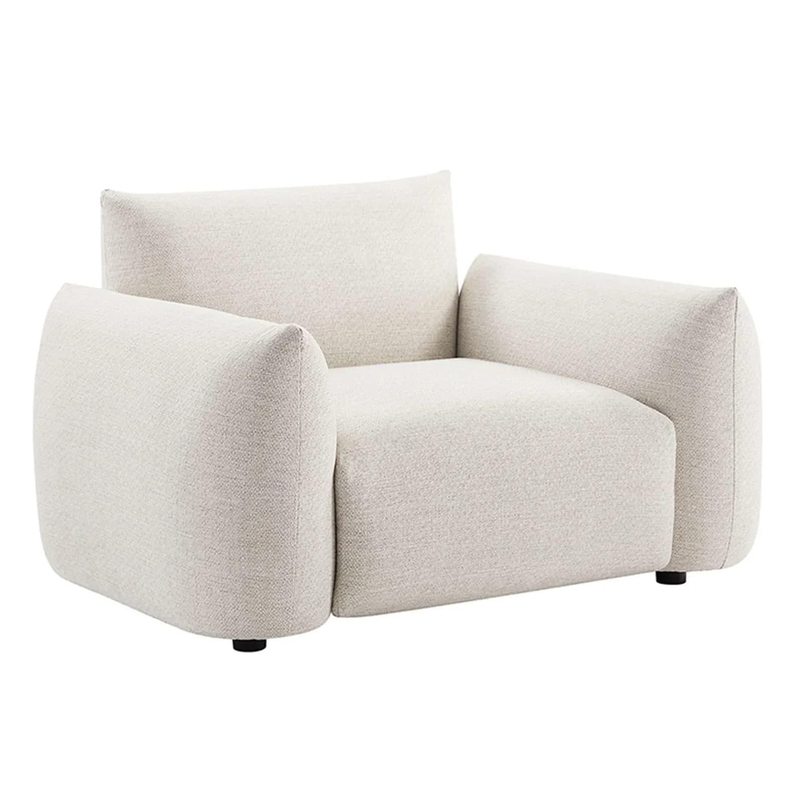 Riess Ambiente Outdoor Gartensessel SEAHAWK Creme Aluminium Olefin 1-Sitzer Sofa
