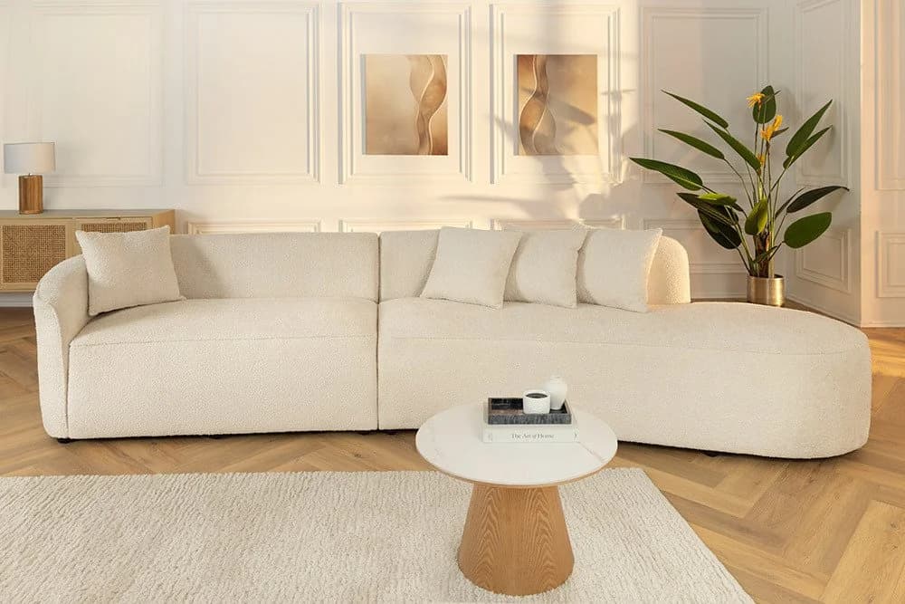 riess-ambiente Big-Sofa ATELIER L 330cm Beige Bouclé - Bild 5