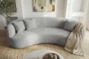 riess-ambiente 3-Sitzer ATELIER 230cm grau Bouclé-Bezug Sofa Bild 4