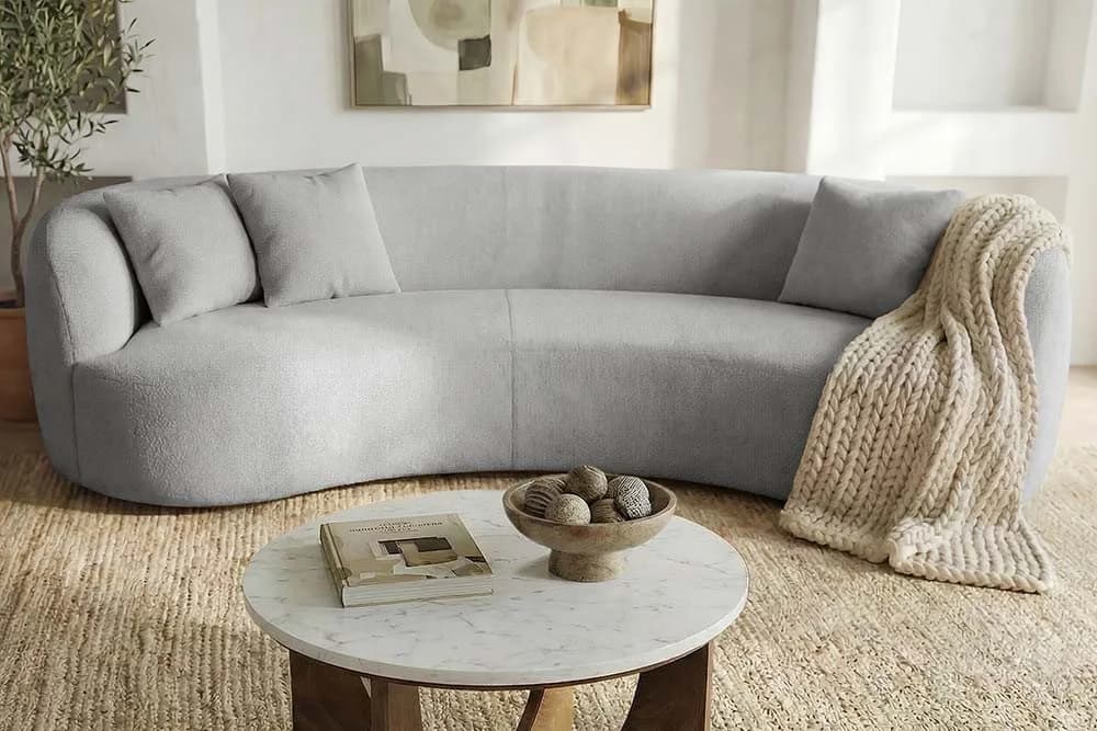 riess-ambiente 3-Sitzer ATELIER 230cm grau Bouclé-Bezug Sofa - Bild 5