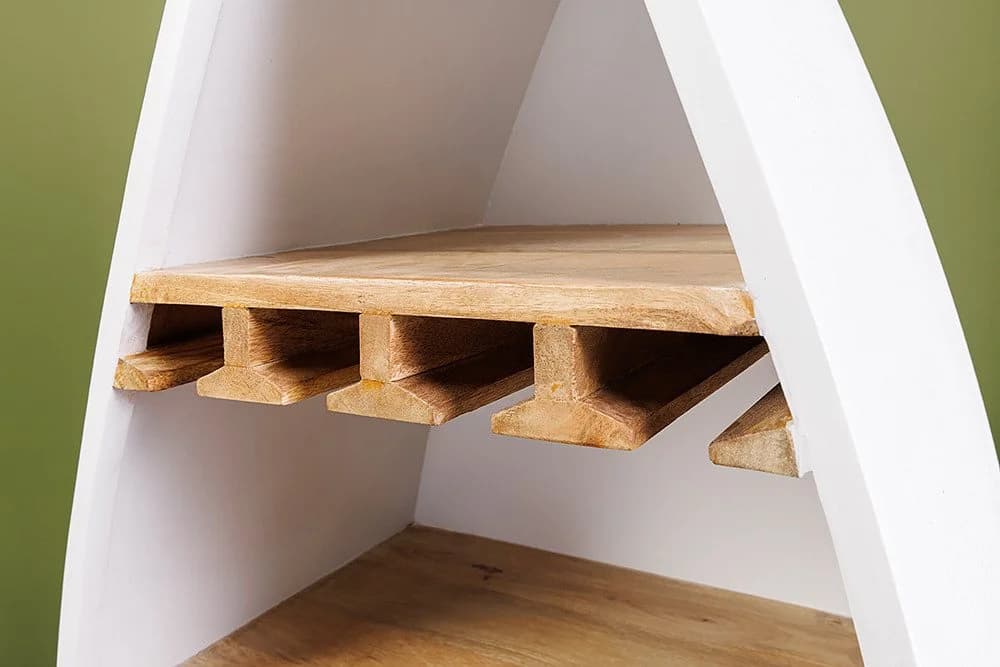 riess-ambiente Weinregal SEVEN SEAS 180cm Weiß Mangoholz - Bild 4