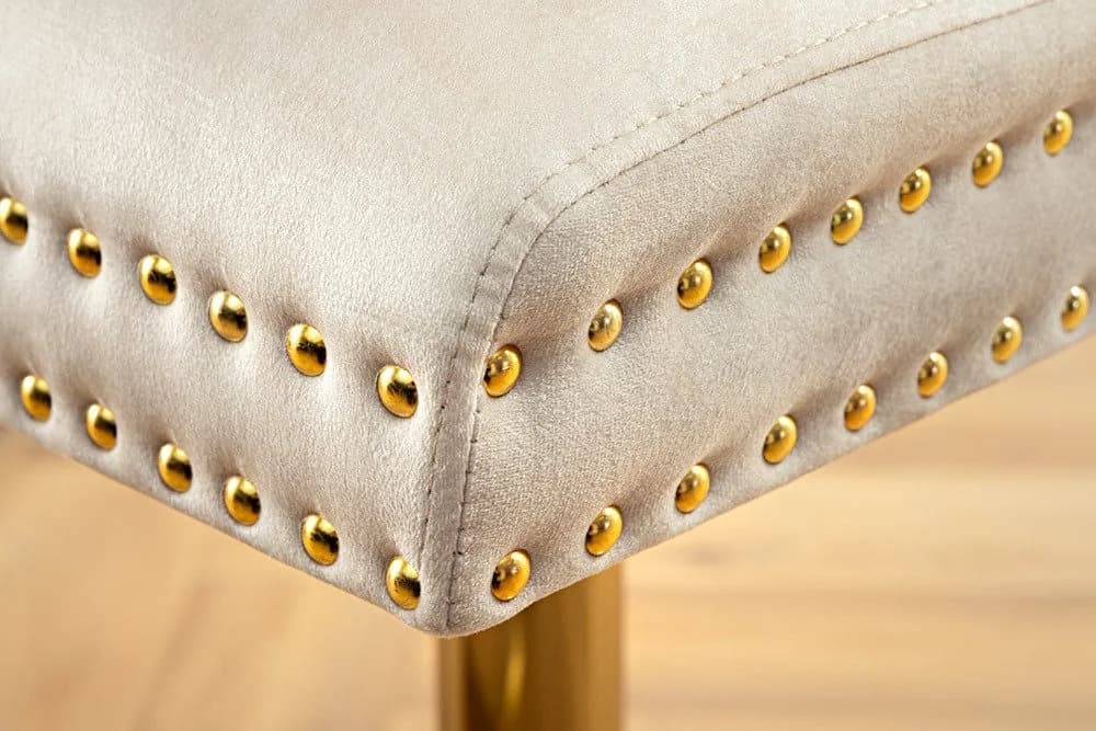 riess-ambiente Barhocker CASTLE DELUXE Beige Gold Löwenkopf - Bild 5