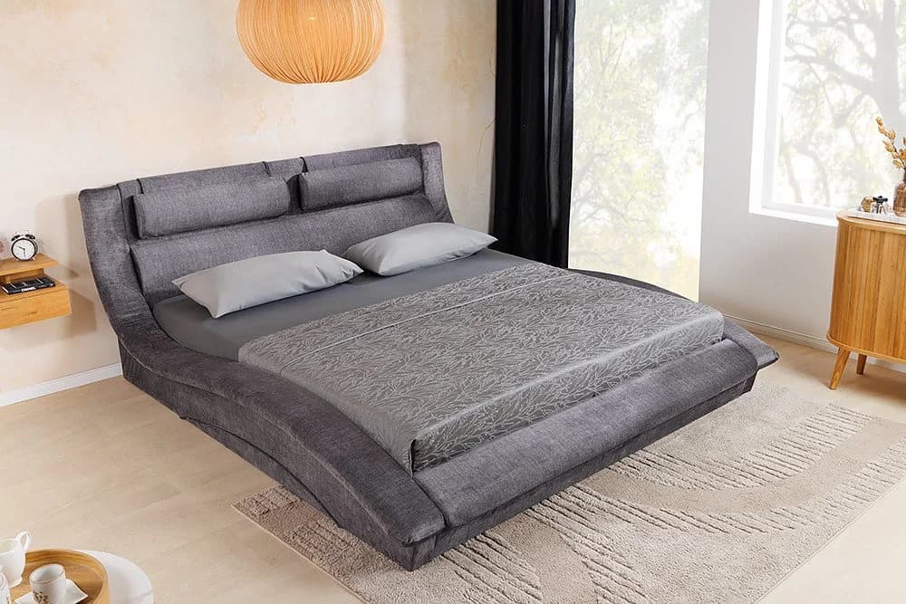 riess-ambiente Polsterbett SWING Grau Samt mit Stauraum - Bild 5